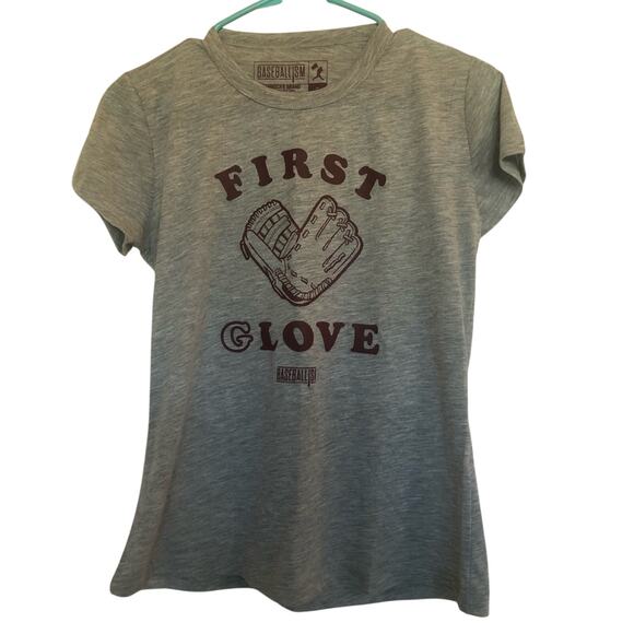 Baseballism Women’s First GLove T-Shirt NEW Size S Baseball Softball Sporty - Picture 3 of 7